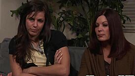 busty milf straps on for girlfriend's juicy pussy pounding in passionate full storyline fuck