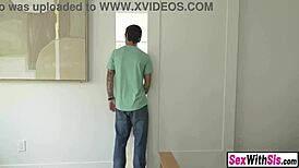 big ass teen stepsis catches her peeping stepbro then swallows his huge throbbing dick whole