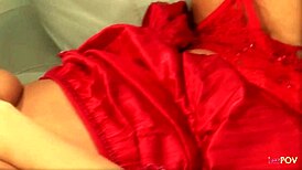 raunchy lesbian maid boss play dildo toys fingering big tits shaved pussy to cum licking