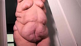 ssbbw ivy davenport jiggles massive obese belly fat
