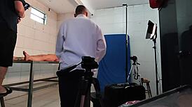 Hey nurse films her big tits in abandoned hospital ward