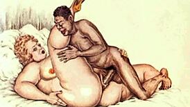 Vintage Erotic Drawings Feature Hairy Retro Beauties