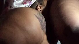 i give my lesbian stud the sloppiest bathroom head as sexy bbw