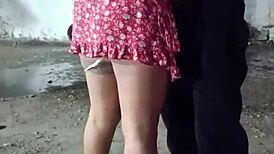 Halloween latina tempts stranger with sneaky oral