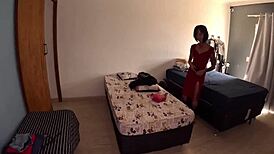 Queen Kimi Fucks Juicy Ass Bareback in Backstage Bathroom Break