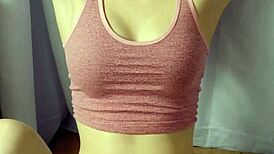 blindfolded me in lingerie... eastern euro model's panties tease got me so hot umm