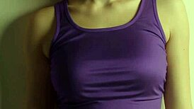 blindfolded me in lingerie... eastern euro model's panties tease got me so hot umm