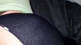 step-sis's fat ass in leggings drives daddy wild for hardcore pov pounding