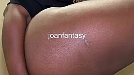 Joanfantasy flashes ebony ass then masturbates hard in bathroom lunch break!