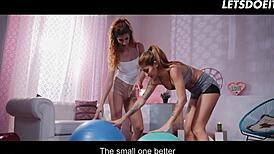 Venezuelan coach Venus Afrodita licks Shona River pussy in lesbian fingering