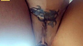 She Lubes Pussy Lies Sideways Takes Overflowing Creampie Drip