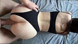 Perfect Big Ass Girl Cums Hard Doggystyle On Bed POV