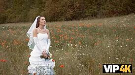 i caught country bride cheating with city cock facial in wedding dress