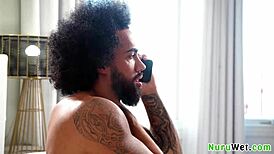 hot busty black masseuse lacey jayne fucks james angel outdoors in truck 🌟🍑