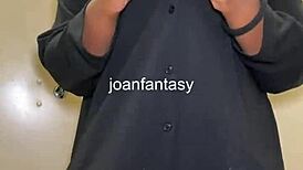 Joanfantasy flashes ebony ass then masturbates hard in bathroom lunch break!