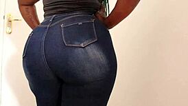 damn this milf's big ass bumbum got me goin wild... u see it jiggle?