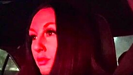 look at artemisia love flashing her juicy big tits on this sexy italian milf solo car ride