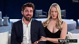 wifey you craving that bbc deepthroat doggystyle pounding while hubby's watching your blonde tits bounce?