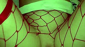 Soft petite redhead's shaved pussy devours monster dildo in close-up bedroom play pt 1