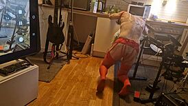 kit willer spreads ripped stockings ass for honey's monster cock anal cum in kitchen