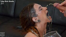 malafalda spreads mouth for rough anal throatfuck ass to mouth piss recycling domination