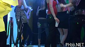 Sluts compete in wild gangbang suck and fuck contest