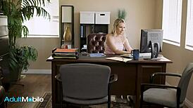 blonde brunette lesbians pound asses with dildos lick wet pussies on bed.