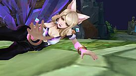 kda ahri moans sexy in korean voice ryona league 😩🔥