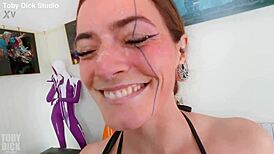 malafalda spreads mouth for rough anal throatfuck ass to mouth piss recycling domination