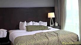 super hot maxine x fingers wet pussy rides dildo squirts machine