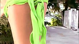 blonde milf mommy anal fucked outdoors in stockings