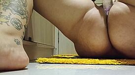 Curvy Latina slut devours boss closet in wild frenzy