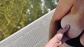 we almost got caught fucking wildly at the lake for public eyes