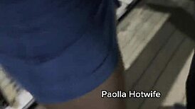 paolla hotwife fucks nonstop on br 153 runway 😈 drivers cheer wild street sex