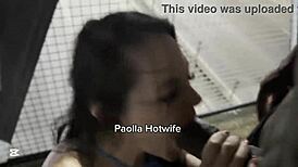 paolla hotwife fucks nonstop on br 153 runway 😈 drivers cheer wild street sex