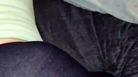 step-sis's fat ass in leggings drives daddy wild for hardcore pov pounding