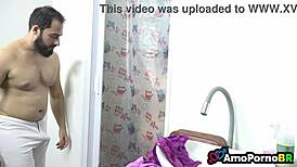 bathroom peek at chubby latina teen's big ass taboo