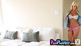 wanna see sexy big tits blonde milf taylor seinturier rip lingerie and pose?