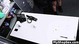 Bratty Thief Rips Clothes and Rides Burglar Cock in Garage Revenge Fuck