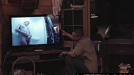 Petite Blonde In Haunted Shower Snatched For Freaky Deepthroat Creampie