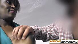 Huge Tits Black Milf Swallows Massive Cock from Pervy Friend