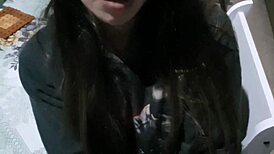 Petite Brazilian Wife Sucks Boyfriend Then Takes Two Cocks In Tight Pussy