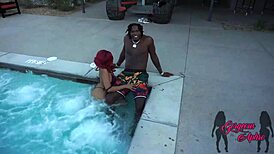 Gorgeousaphro seduces with natural tits as she takes Louie Smalls and Jason Sweets in horny threesome