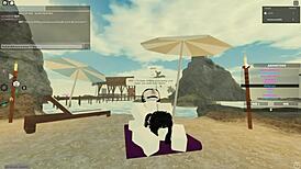 Roblox gamer babe shakes big ass in steamy bedroom play