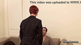 Mature redhead Katy Morlait takes big dick anal while wearing condom in hardcore assfucking session