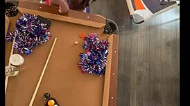 cheerleader's wet ebony pussy slammed sloppy at pool