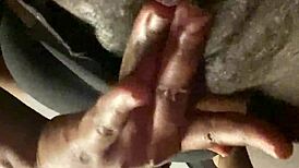 Wanna watch this ebony street walker play her wet hairy pussy?