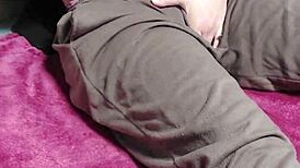 Chubby amateur wife oils up for real shaking orgasm