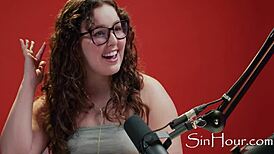 cute curly brunette leana lovings nerdy casting interview reveal