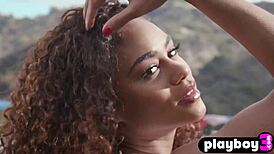 hot black teen scarlit scandal rips clothes to show big ebony ass!